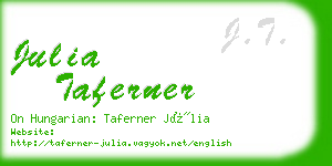 julia taferner business card